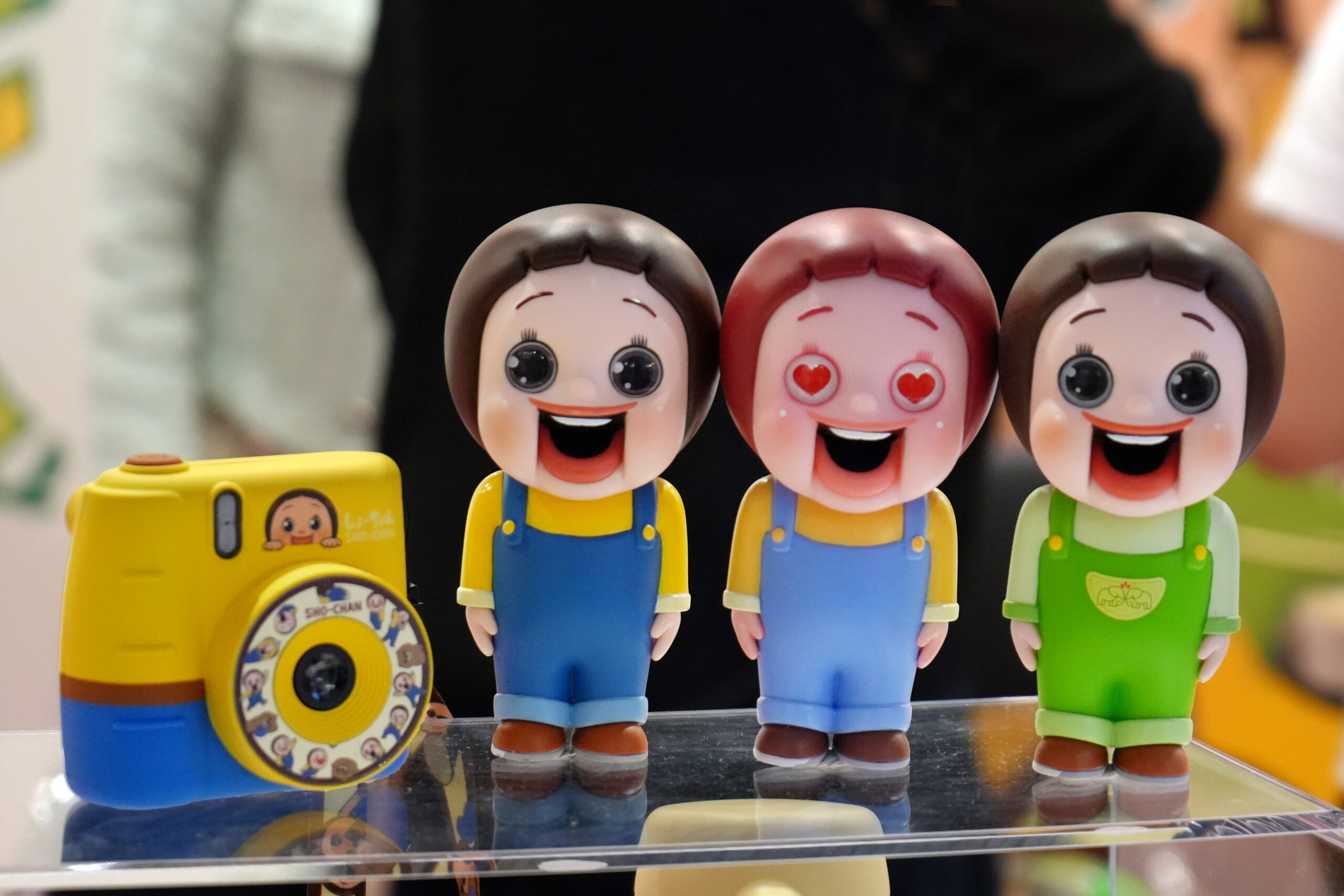 Sho-chan, one of the funny cartoon displays at the fairground.